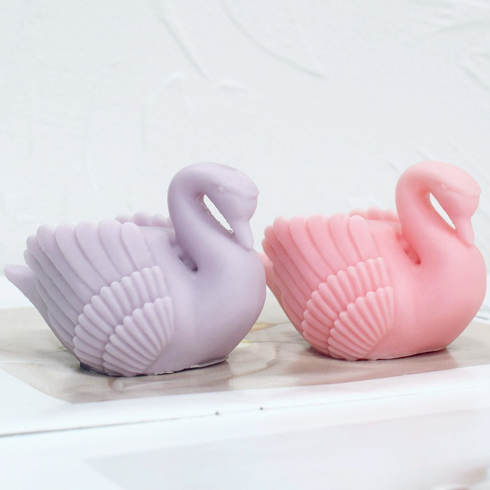 Soap Making Gifts - Cetakan lilin silikon angsa putih plester