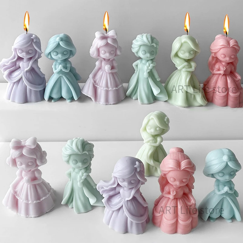Soap Making Equipment For Beginners - 6 boneka putri cetakan lilin silikon